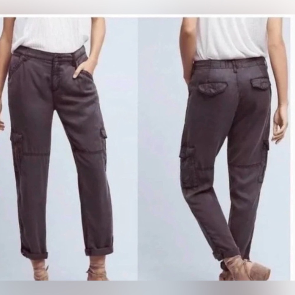 Anthropologie Hei Hei Traveler Cargo Charcoal Size 28 Gray Pants